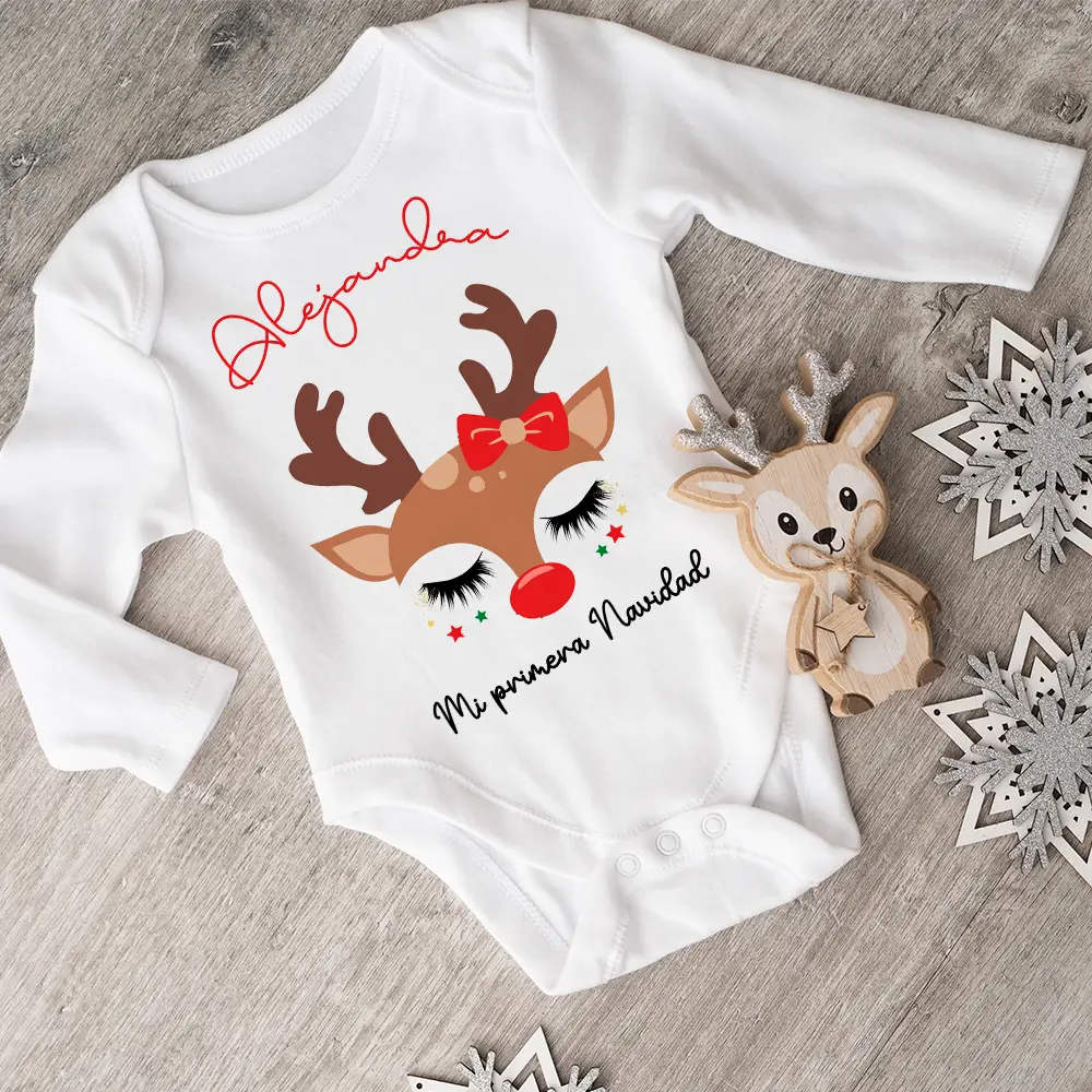 Body Personalizado Mi Primera Navidad 2025 🦌 Reno Niño o Niña