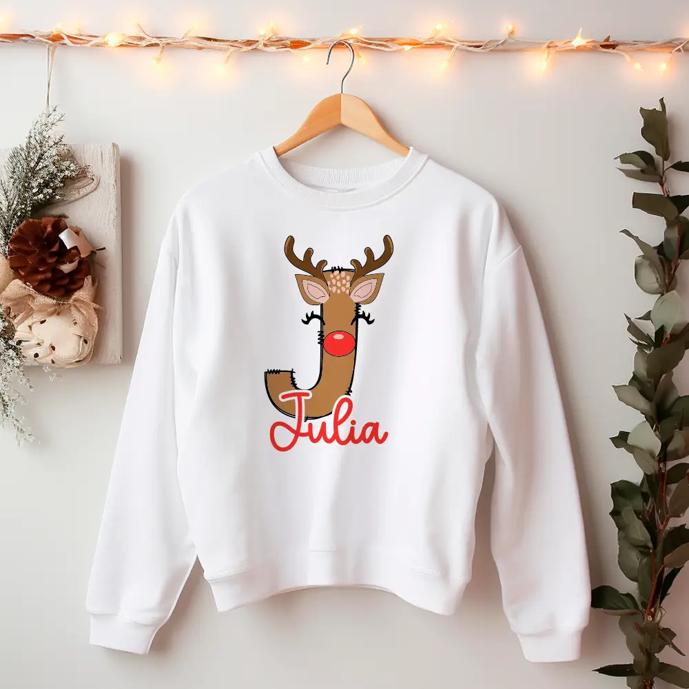 Pack sudaderas navideñas personalizadas “Familia Reno Alfabeto” 🦌🎄 - Imagen 4