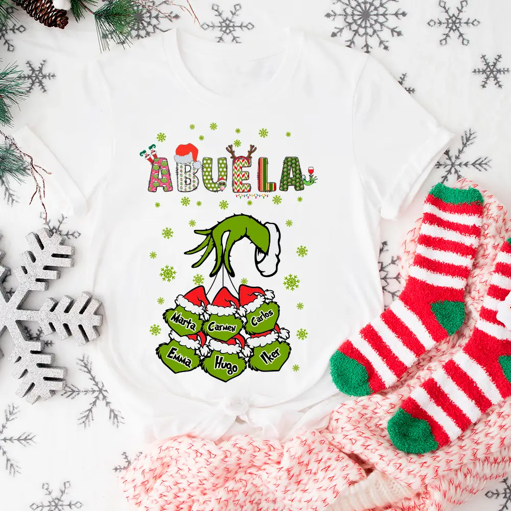 💚 Pack 3 camisetas personalizadas Navidad - Familia grinch 🎅 - Imagen 7