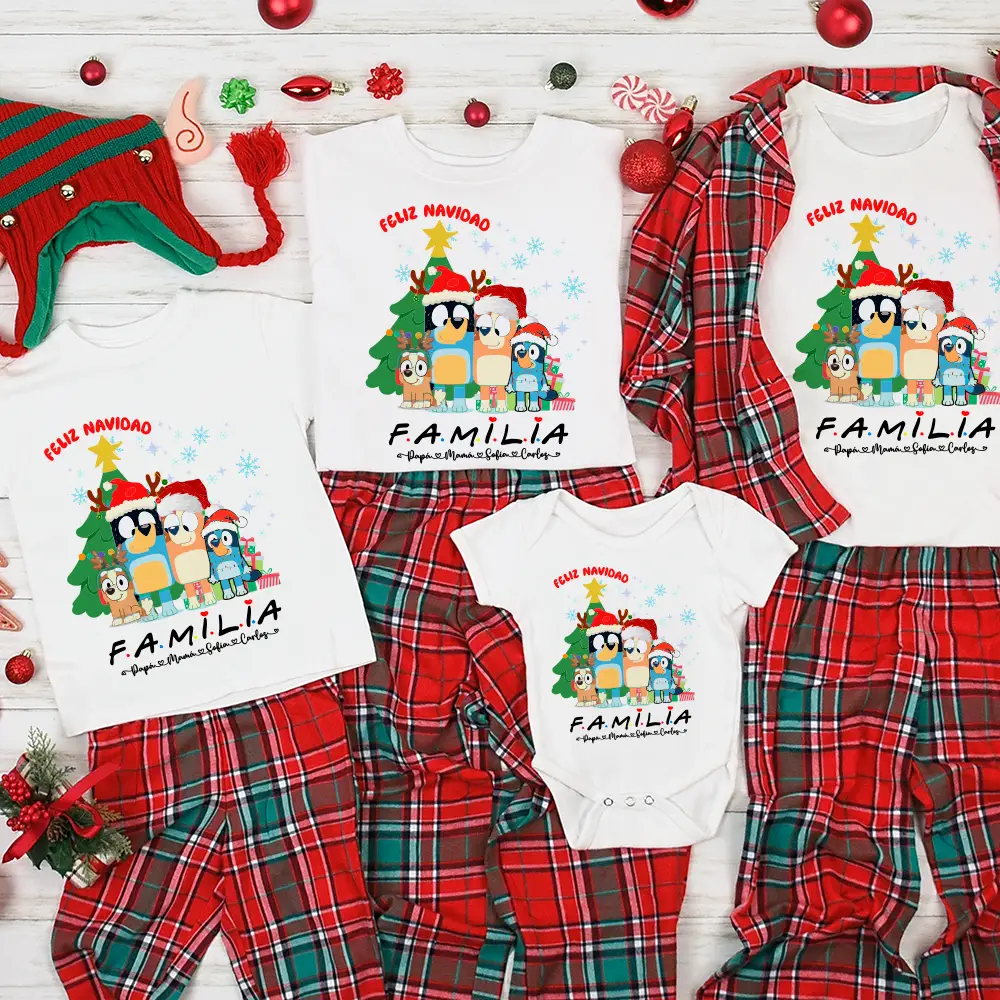 🐾 Pack 3 camisetas personalizadas Bluey - Familia - Imagen 4