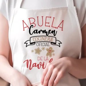 Delantal personalizado “Cocinera oficial de la Navidad” – Especial abuelas 🎄