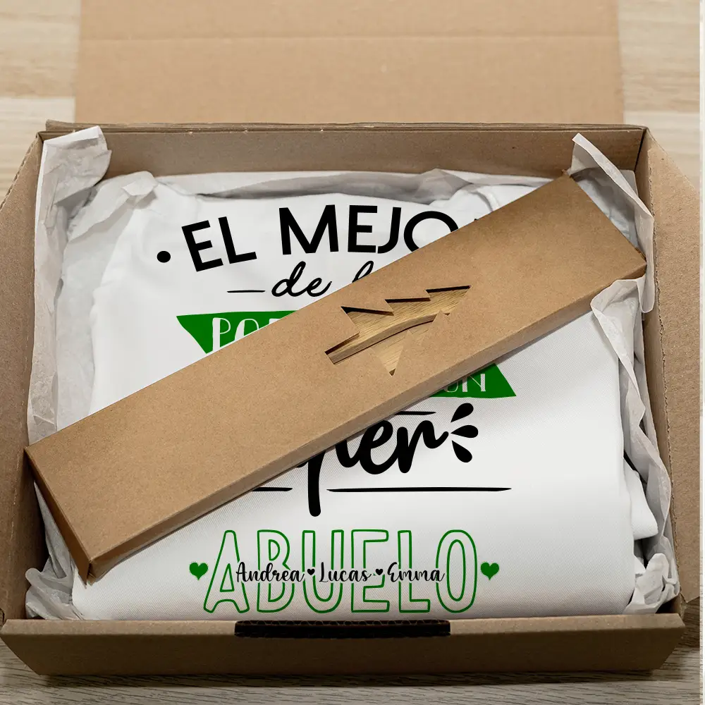 💚 Delantal Personalizado “El mejor de los padres se convierte en un súper abuelo” - Imagen 3