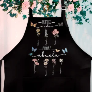 Delantal personalizado "Primero madre, ahora abuela"