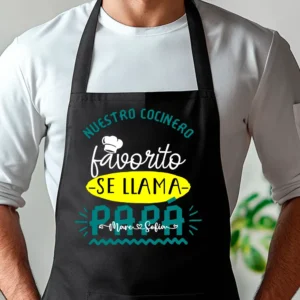👨🍳💛 Delantal Personalizado “Nuestro cocinero favorito se llama Papá
