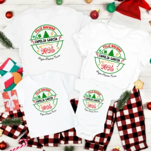 🎅 Pack 3 camisetas personalizadas Navidad 2025 - Familia personalizada