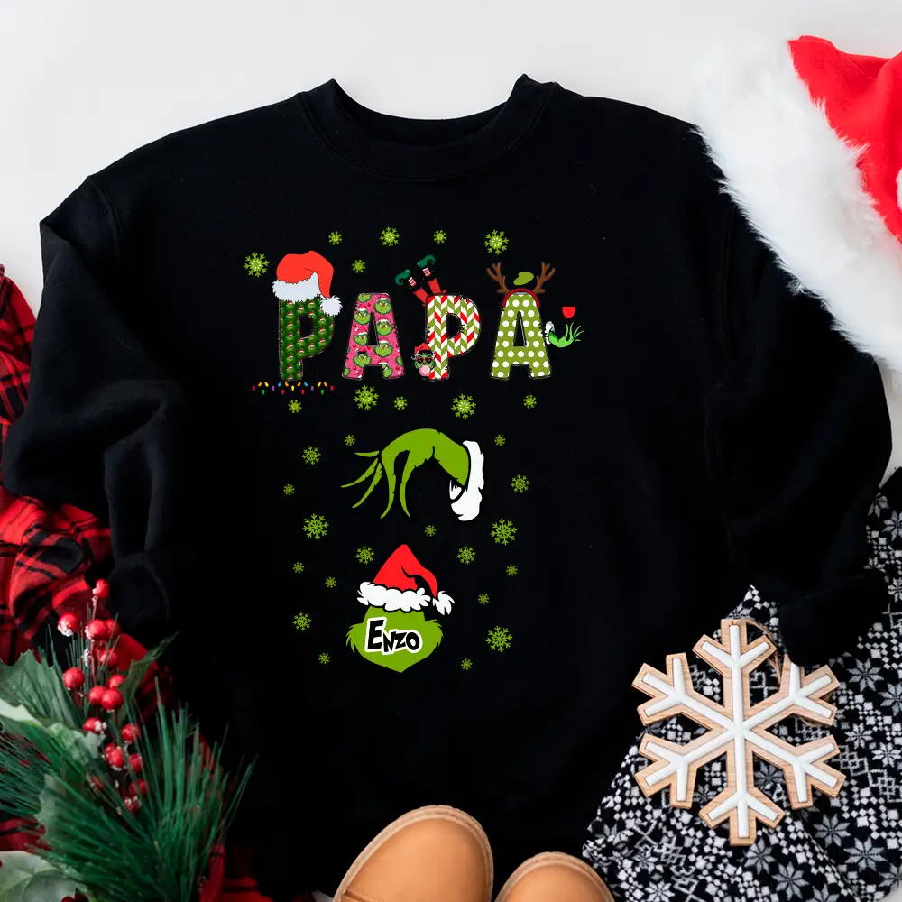 💚 Pack 2 Sudaderas Personalizadas Navidad 2025 — Diseño Grinch 🎄 - Imagen 6