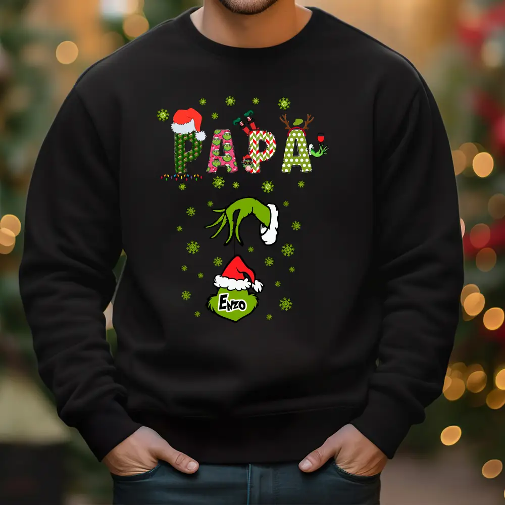 💚 Pack 2 Sudaderas Personalizadas Navidad 2025 — Diseño Grinch 🎄 - Imagen 5