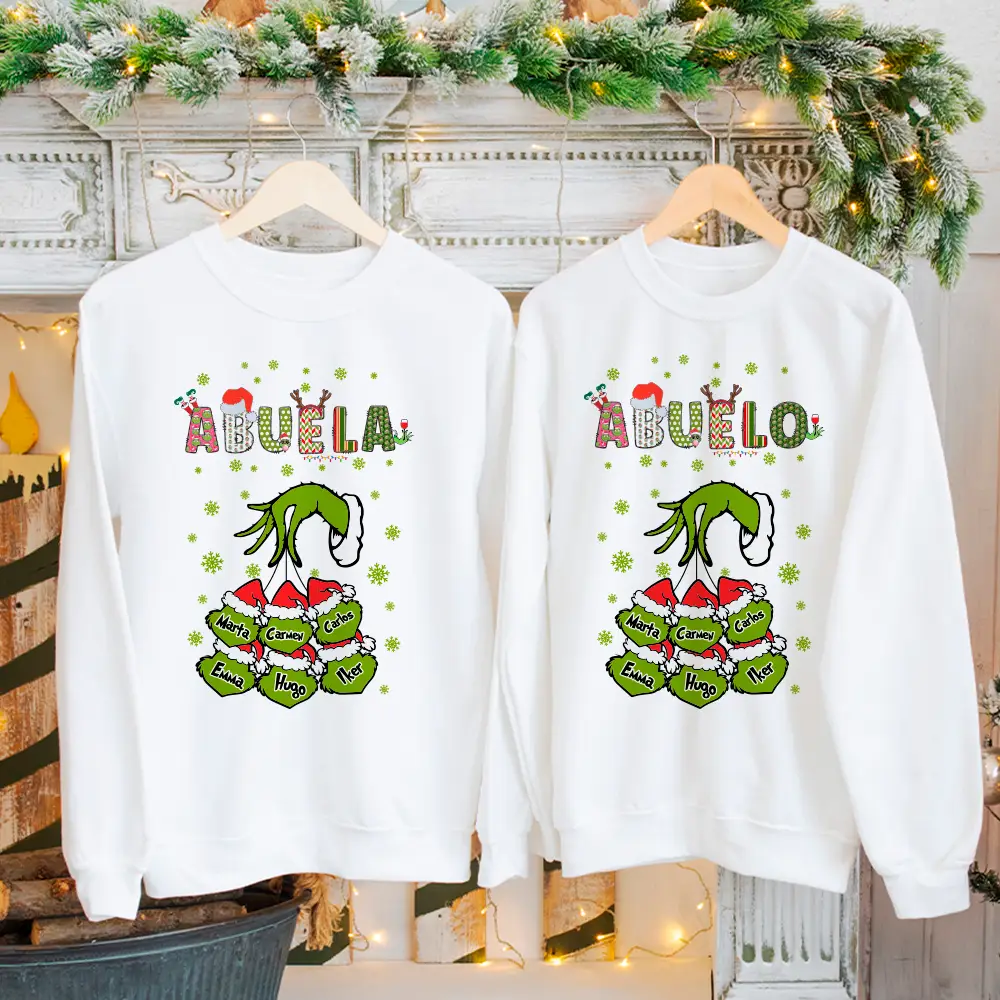 💚 Pack 2 Sudaderas Personalizadas Navidad 2025 — Diseño Grinch 🎄 - Imagen 4
