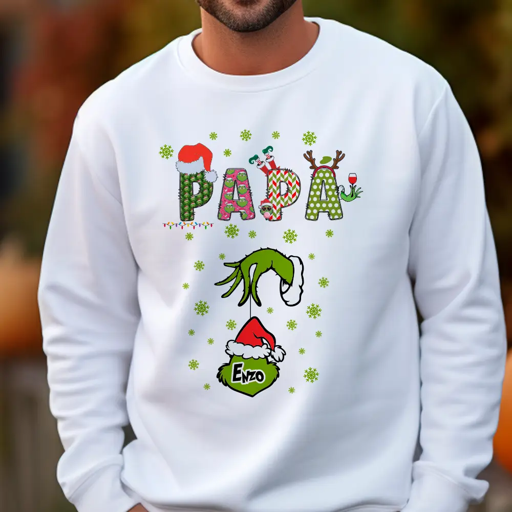 💚 Pack 2 Sudaderas Personalizadas Navidad 2025 — Diseño Grinch 🎄 - Imagen 3