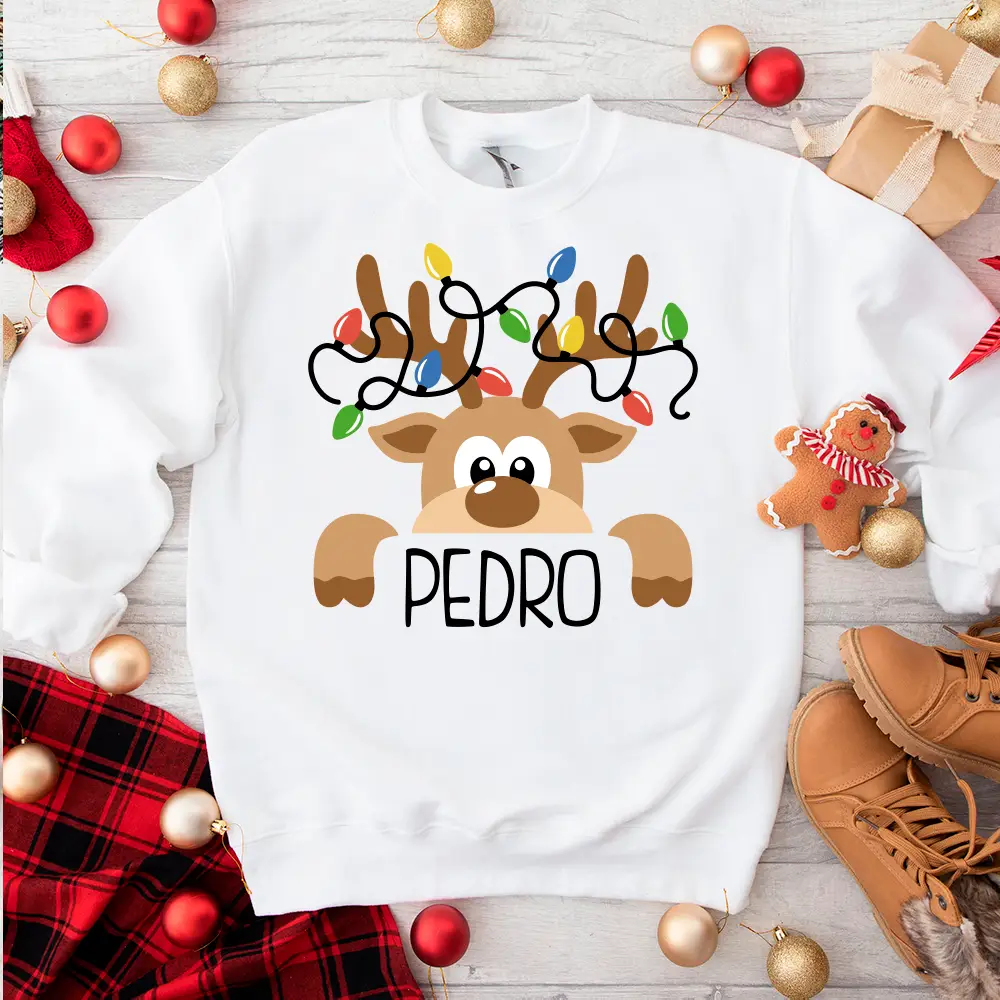 🦌 Pack 2 Sudaderas Personalizadas Navidad 2025 — Diseño Reno 🎄 - Imagen 2