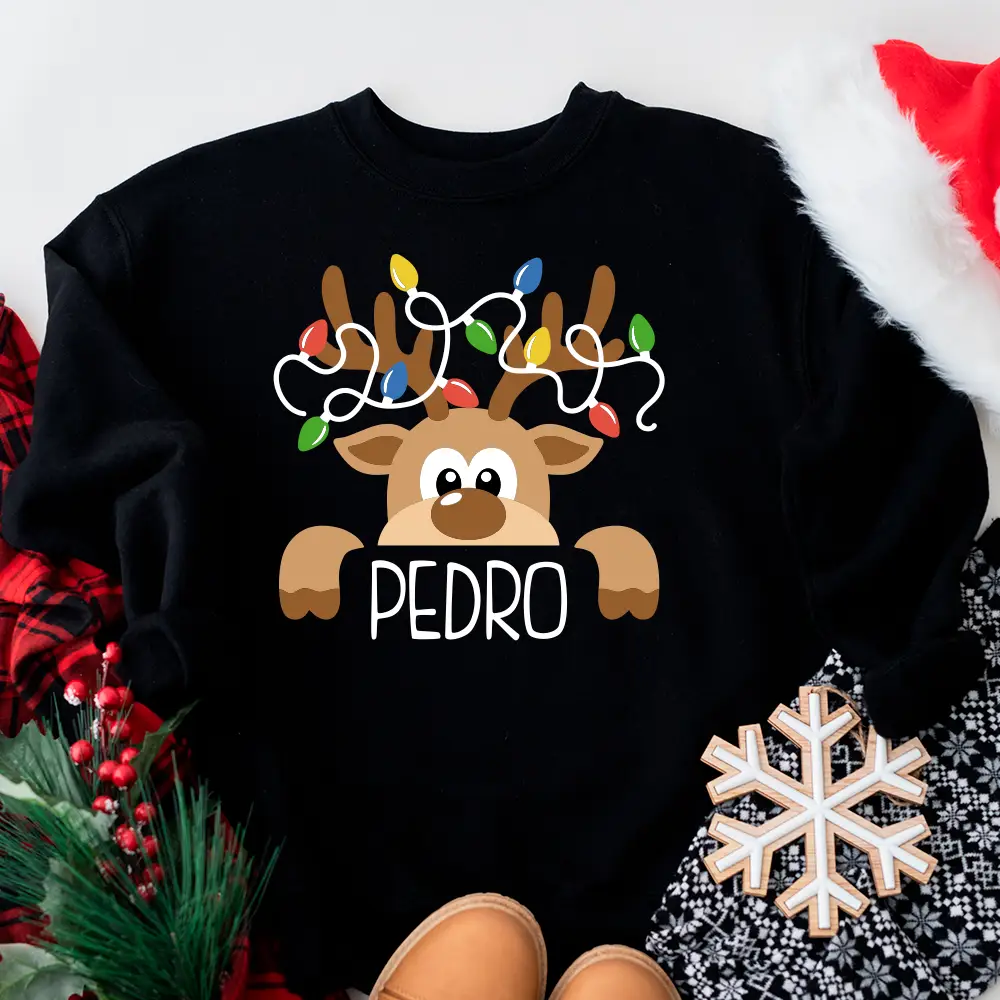 🦌 Pack 2 Sudaderas Personalizadas Navidad 2025 — Diseño Reno 🎄 - Imagen 6