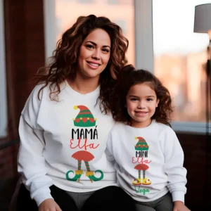 🎅 Pack 2 Sudaderas Personalizadas Navidad 2025 — Diseño Elfos 🎄