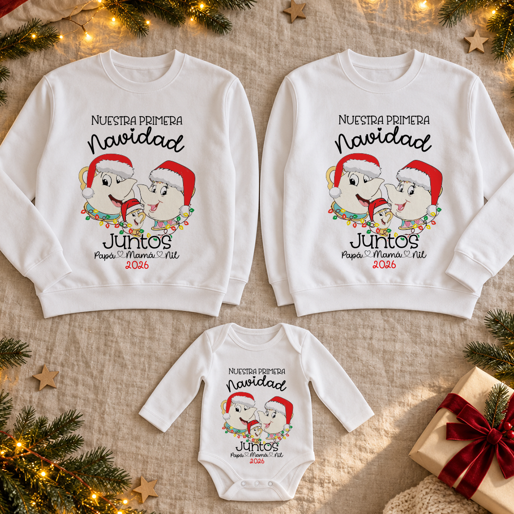“Nuestra primera Navidad juntos” ✨ Diseño Familia de Tazas - Imagen 3