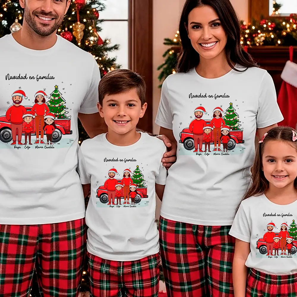 ❤️ Pack de 3 camisetas personalizadas “Navidad en familia” - Imagen 2