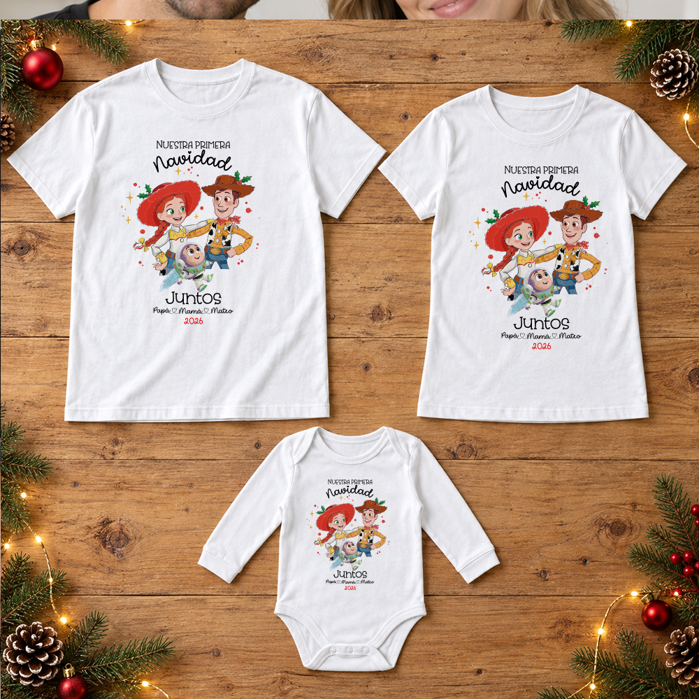 Pack Navidad Familiar Personalizado – Inspirado en Toy Story | Nuestra Primera Navidad 2026 - Imagen 2