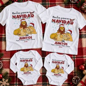 Pack Familiar Hermanos Mellizos Nuestra Primera Navidad Juntos – El Rey León Personalizado